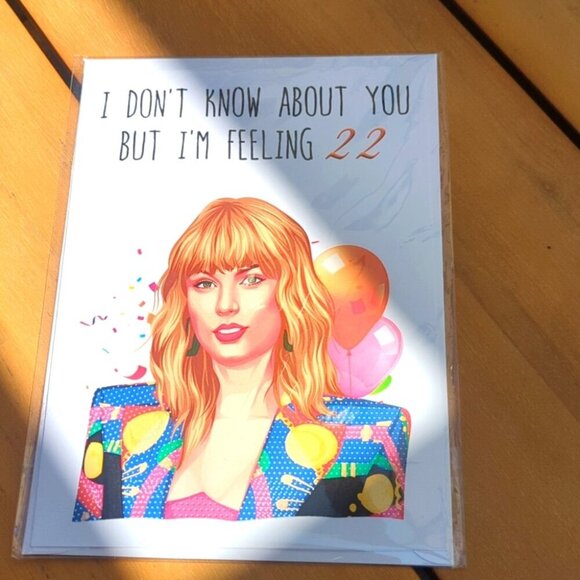 8 Taylor Swift Themed Greeting Cards - New - Picture 4 of 4